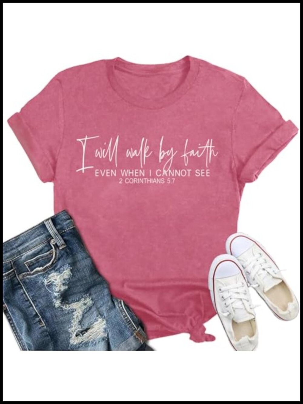 Christian Faith T-Shirt Short Sleeve Crew Neck Inspirational